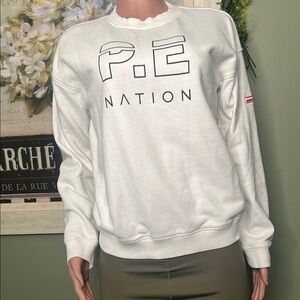 P.E Nation White Sweatshirt